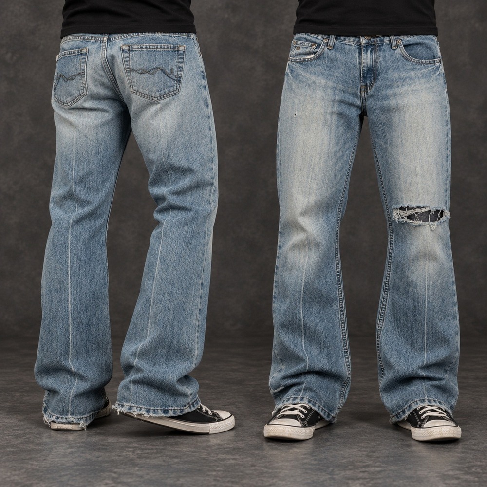 28x30 Blue Bootcut Jeans Y2K 2000s Vintage
